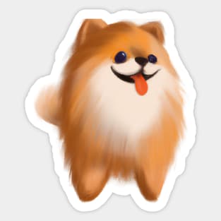 Cute Pomeranian Drawing Sticker